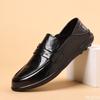 Spring And Summer New Leather Shoes Doudou Shoes British Dress Business Casual Men Lazy One Pedal Loafers Men