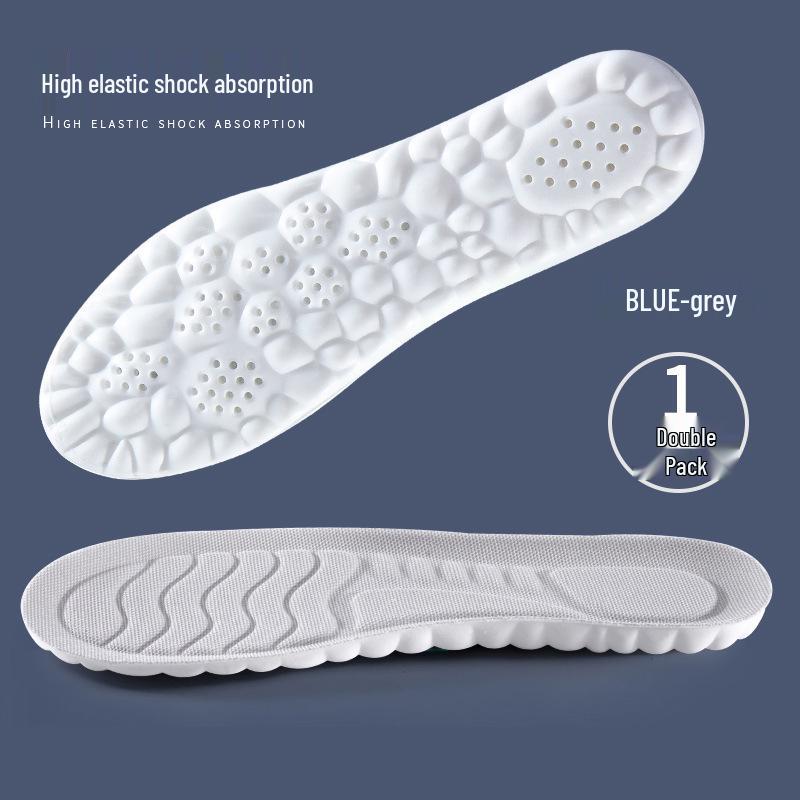 

Мужские и женские стельки Cloud Step с высокой эластичностью, амортизирующие, дышащие, комфортные, для спорта, влагоотводящие, с мягкой подошвой, идеально подходят для зимы. 41-42 серый