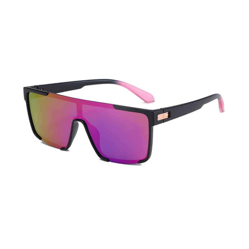 European and American One-piece Windproof Glasses, Colorful Men's and Women's Sunglasses, Sports Sunglasses, Trendy Cycling Sunglasses