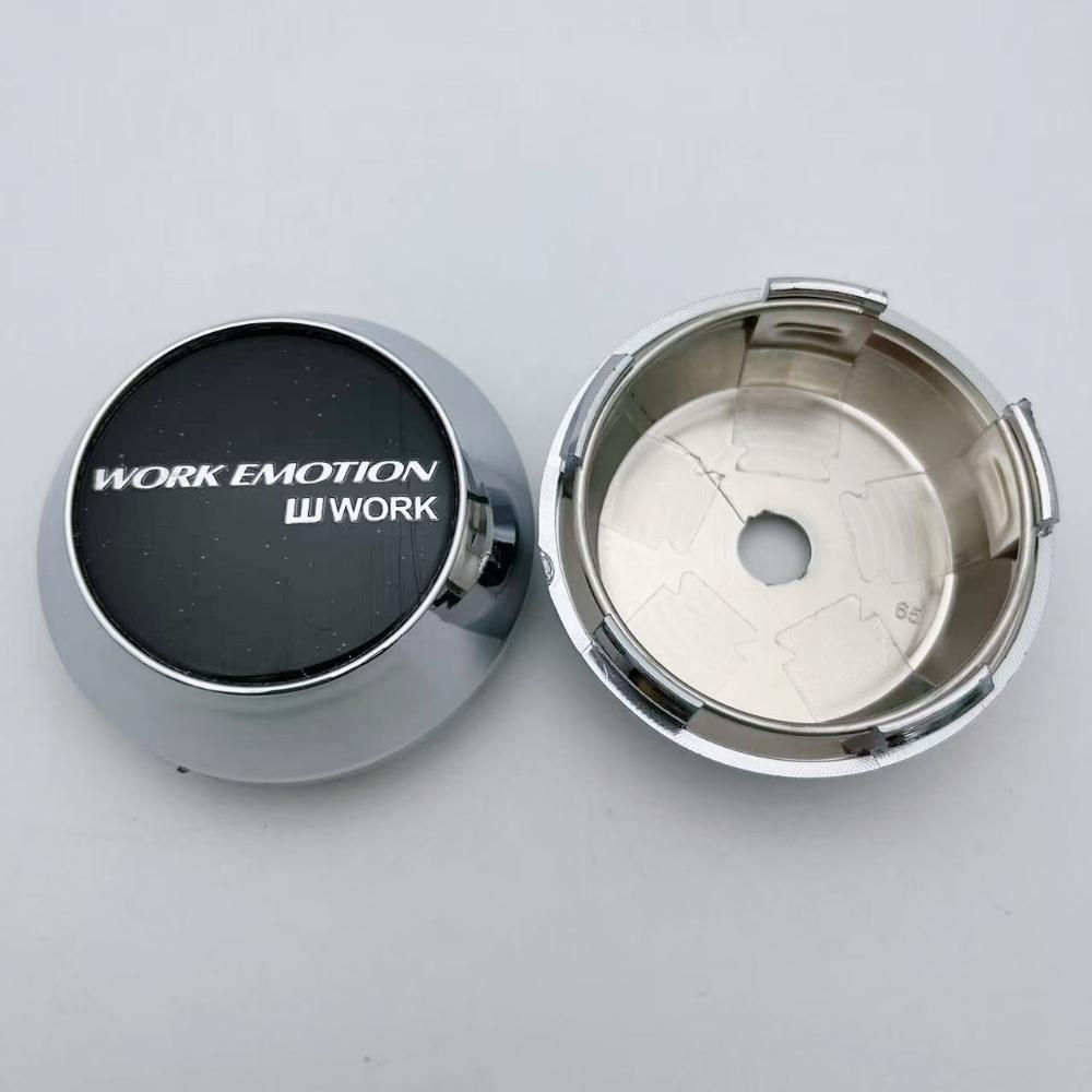 4pcs 60mm 64mm 65mm 68mm 69mm W Work Emotion Logo Badge Car Wheel Center Caps High Cap Wheel Hubcaps Rim Cover Car Accessories