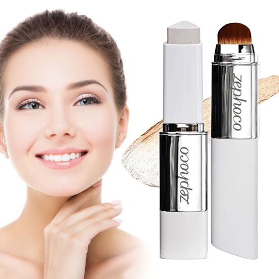 13G Color Changing Foundations Stick Double Head Foundations Stick with Brush Lightweight Hydrating Full Coverage Concealer Cream Stick