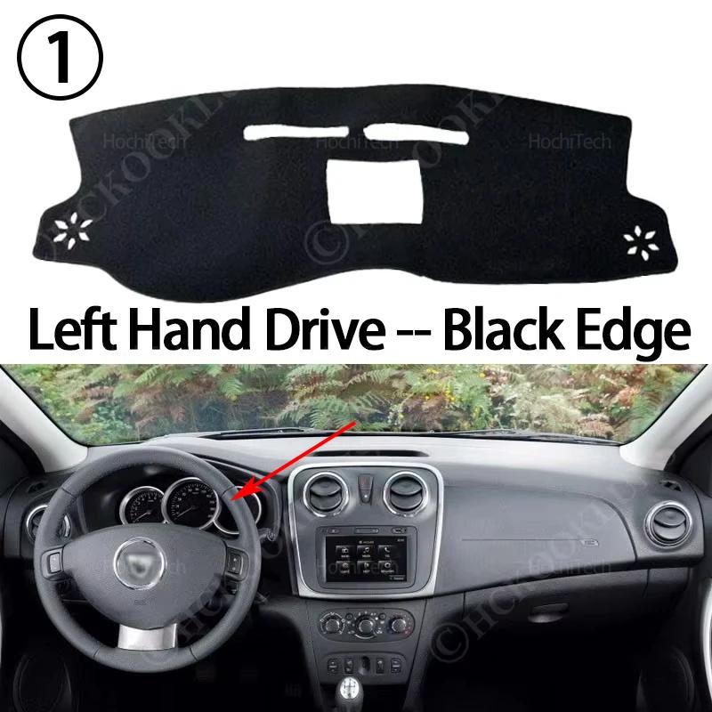 Auto Armaturenbrett Abdeckung Lichtschutz Pad Instrumententafel Matte Hülle Teppiche für Dacia Renault Sandero Stepway II 2 RS 2013-2020 black