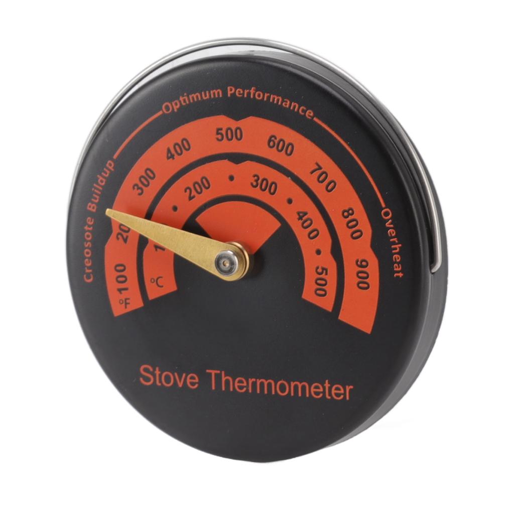 Magnetic Stove Thermometer Bimetal Wide Scale Range Stove Temperature Meter for Home Fireplace