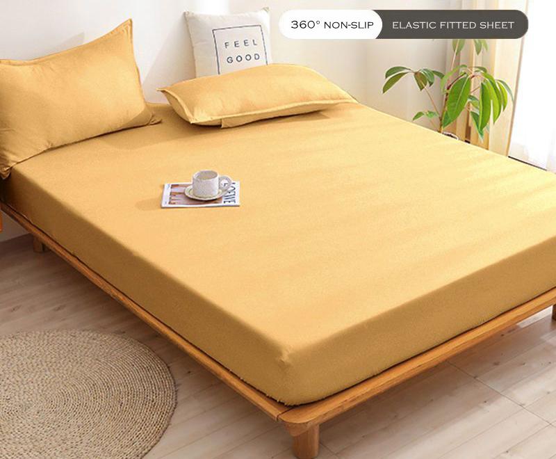 WOSTAR Luxury Double Bed Bed Sheet Elastic Fitted Sheet Mattress Protector Cover Couple 2 People Bed Linen 150 Bedding King Size