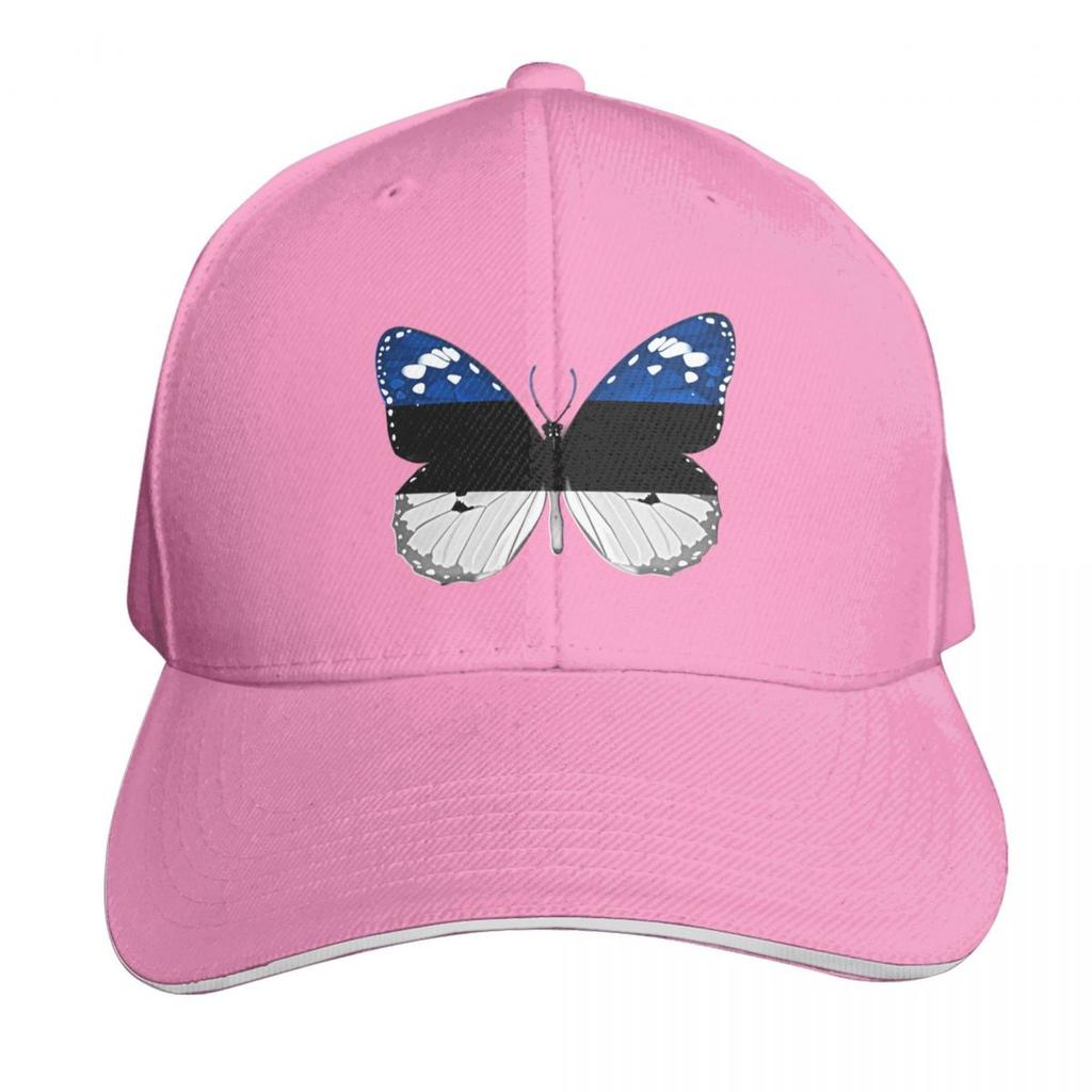 Butterfly Flag Of Estonia  Gift For EstoniaEstonia flagButterfly Baseball Cap Unisex Women Casual Summer Sport Sun Cap