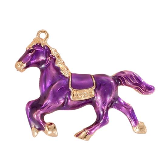 Yousheng Chinese New Year Horse Charm 2026Year of The Horse Mascot Pendant Lucky Zodiac Animal Alloy Feng Shui Charm for DIY Keychain Bracelet Jewelry