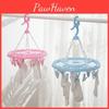 Multifunctional Windproof Hanging Clothes Drying Rack With 20 Plastic Clips