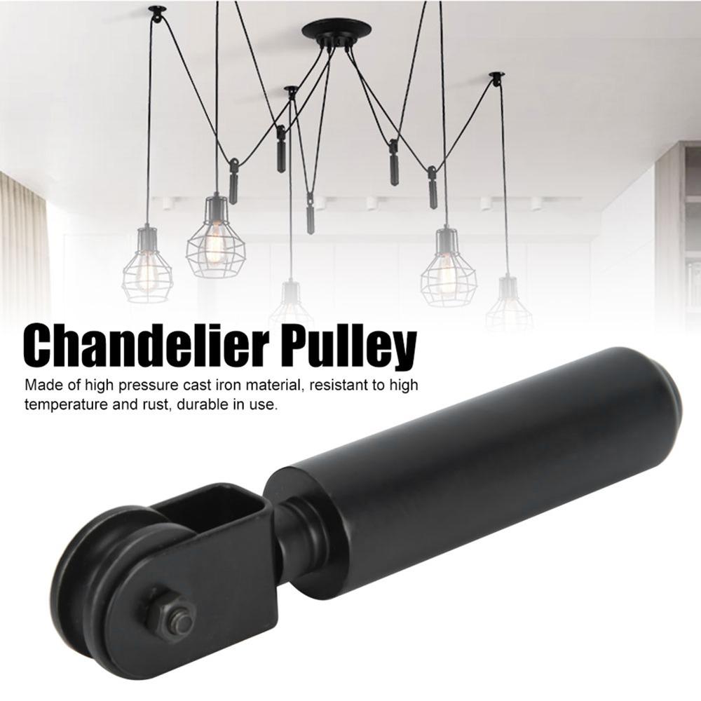 Wall Mount Pendant Lamp Pulley Heavy-Duty Pulley Bearing Rod Decorative Lighting Pulley Kit Hotel