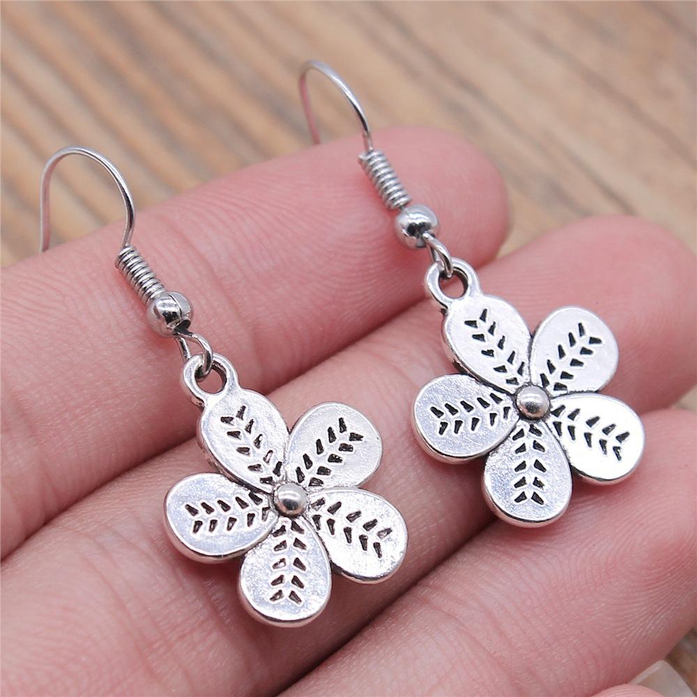 54 Styles Vintage Fashion Women Jewelry Flower Dangle Earring Drop Jewelry Accessories For Women Sunflower Rose Daisy Earrings