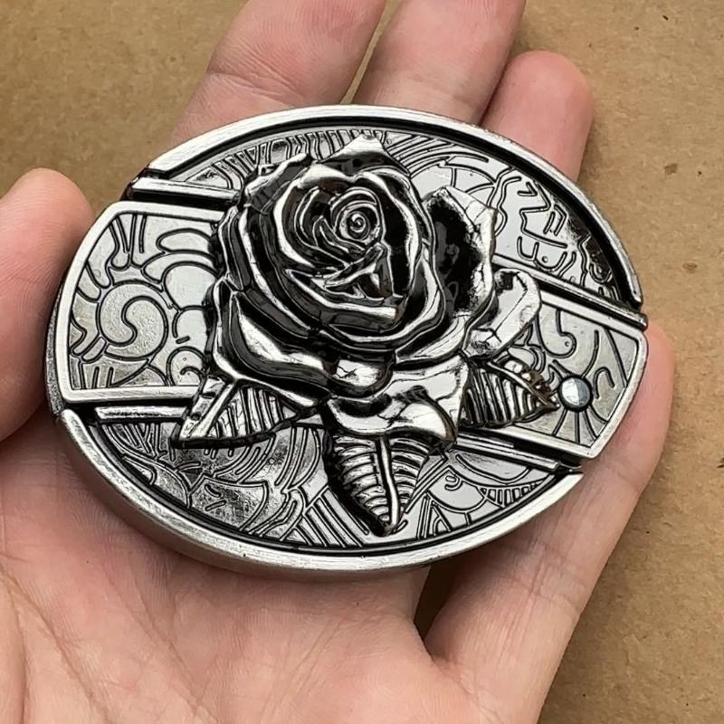 Western Cowboy Hip Hop Retro Plate Belt Buckle Alloy Smooth Buckle Unisex Outdoor  Accessory All Seasons