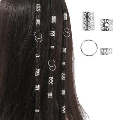 80pcs Dreadlock Hair Beads Alloy Hollow Hair Braid Rings For Girls Women Stylish Hair Jewelry Locks for Braids Hair Accessories