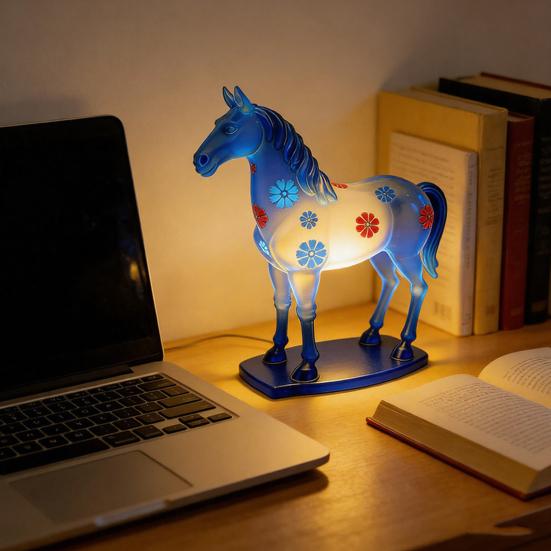 Dimmable Horse Night Light LED Ambient Lighting Soft Warm Glow Home Decor Decorative Nightlight for Nursery Bedroom Living Room
