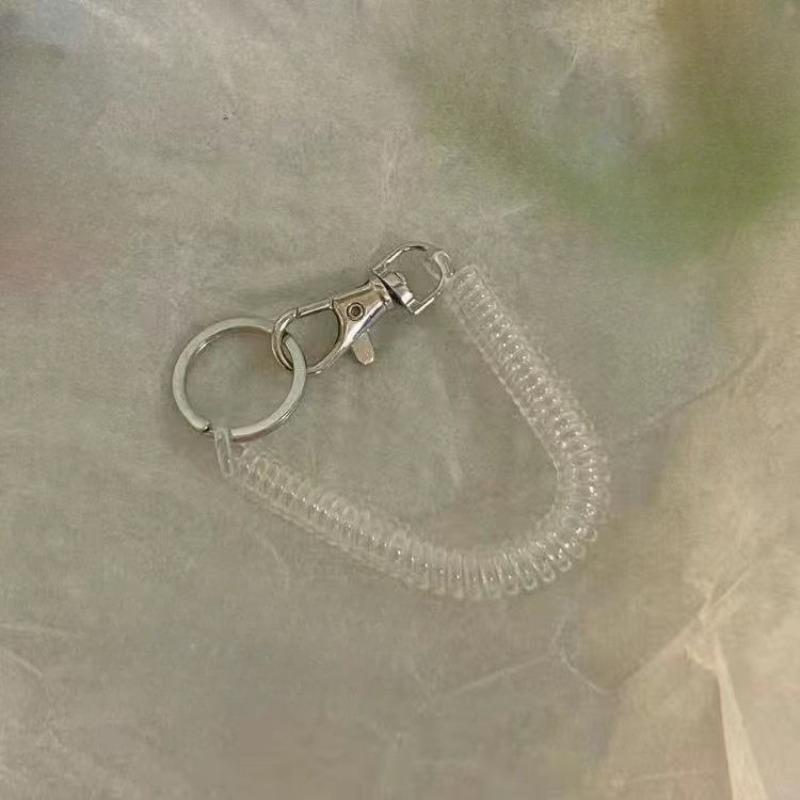 Macaron Color Anti-lost Card Holder Spring Rope Work Card Lanyard Elastic Rope Elderly Student Access Control Card Lanyard