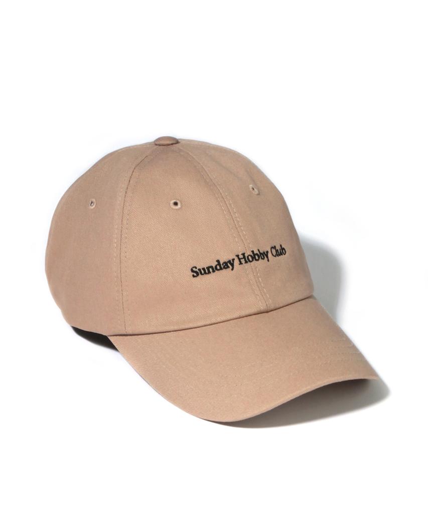 SUNDAY HOBBY CLUB 22Ss Signature Logo Curve Cap - Beige