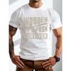 Taglie Europee Uomo Taglie Forti T-shirt Casual, Manica Corta Girocollo Estiva Trendy Top Per Uso Quotidiano, Big & Tall