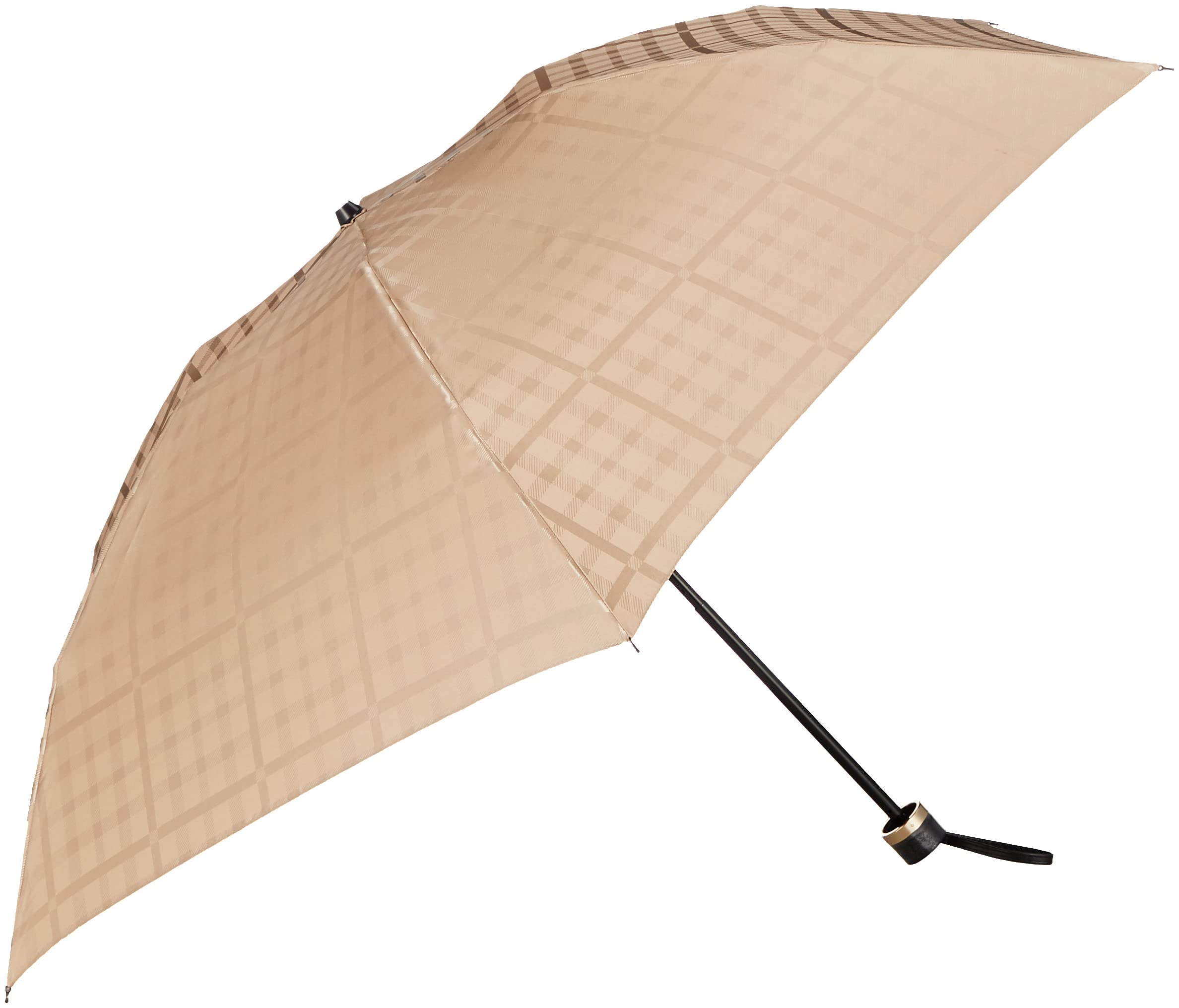 

Folding Umbrella MOONBAT Polyester Jacquard Check Folding Umbrella Umbrella Beige Rib 55cm [Dax] Women s Post-dyed Women s Length Approx.