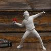 1 Stück Harz Banksy Skulpturen Blumenwerfer Statue Bomber Heimdekoration Schreibtischzubehör Sammlerfigur Dekorative Inter