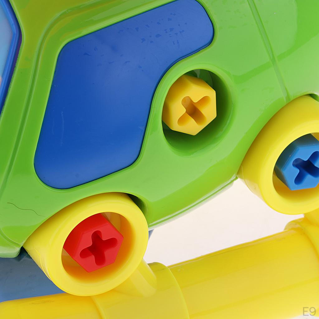 Assembly Plastic Car Simulation Truck Blocks Kit Educational Toys