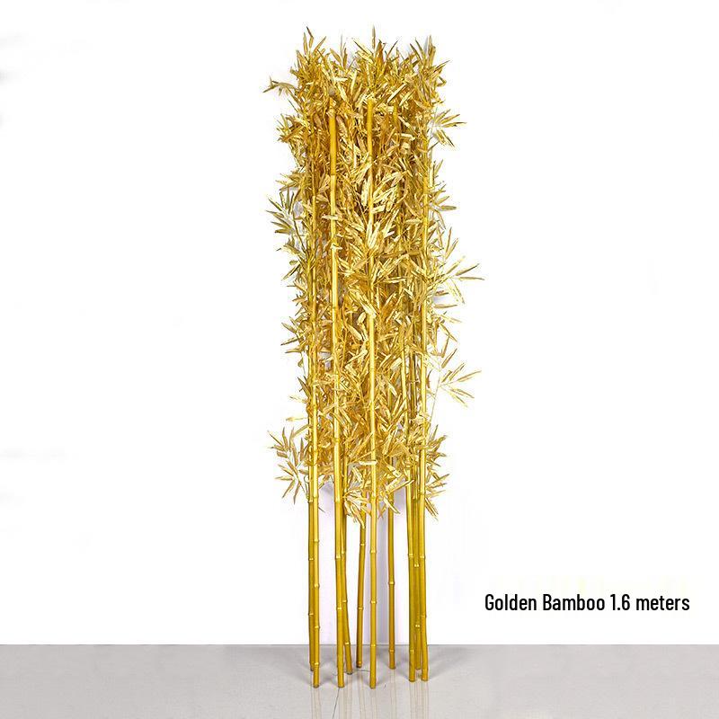Golden Bamboo Artificial Gold Wedding Indoor Decoration Prop