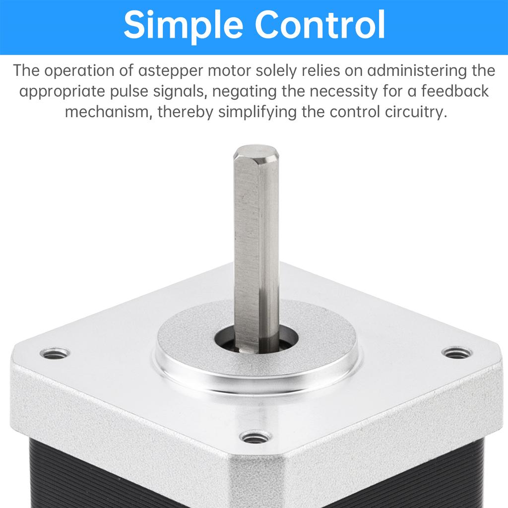 Βηματικός Κινητήρας Nema 17 60MM Διπολικός 2A 85N.cm(118oz.in) 42 Κινητήρας 2 Φάσεων 4 Καλωδίων Διπολικός Βηματικός Κινητήρας 1,8 Μοίρας για CNC 3D Εκτυπωτή
