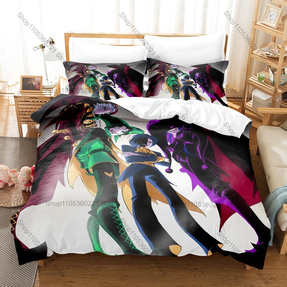 Cool Spooky The Freak Circus Printed Bedding Kit 3PCS Duvet Cover & 2 Pillow Covers Breathable Soft Bed Linens Room Ornament
