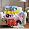 Cartoon Barbapapa Cute Blanket Warm Soft Suitable For Bedroom Sofa Bed Living Room Office Travel Camping Gifts