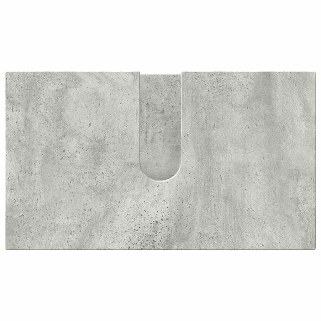 Bathroom Furniture Set Wall Mounted 3 Pcs Concrete Grey Particleboard