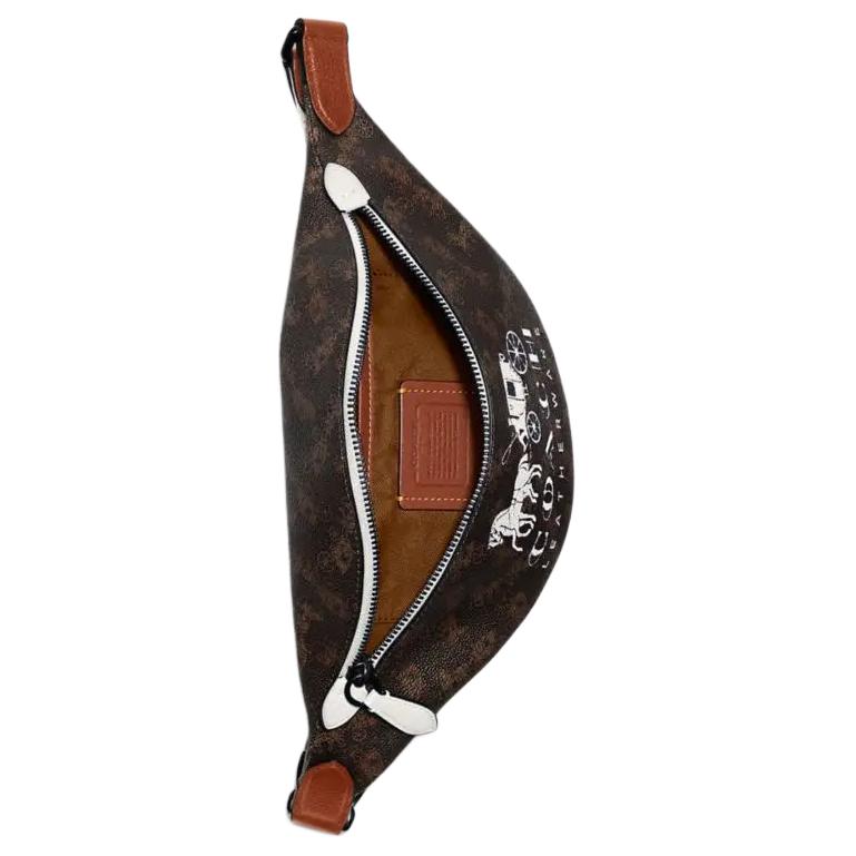 Coach Charter 32 Horse And Carriage Print Color Block Adjustable Strap Classic Monogram Coated Canvas And Leather Chest Bag Waist Bag Large C8421-TX0