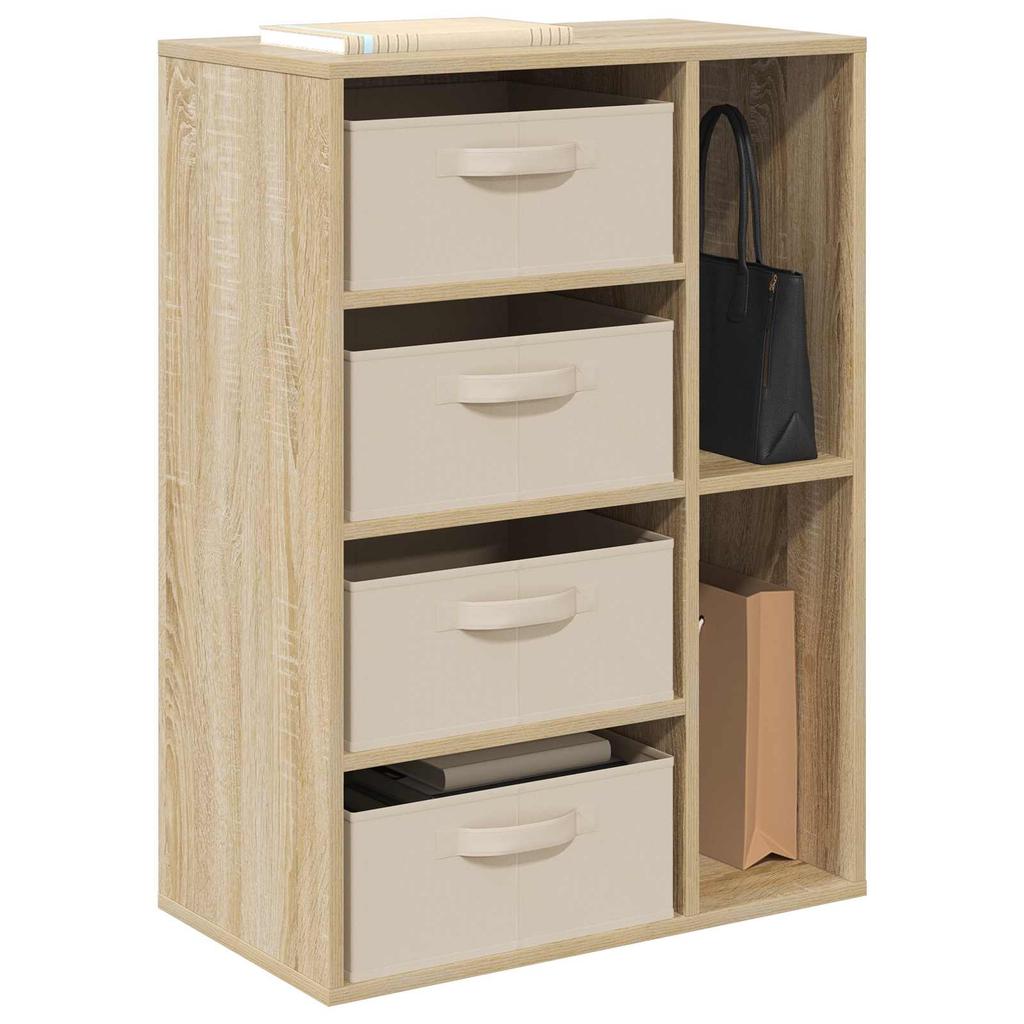 Sideboard with Drawers Sonoma Oak 60 x 33.5 x 84 cm