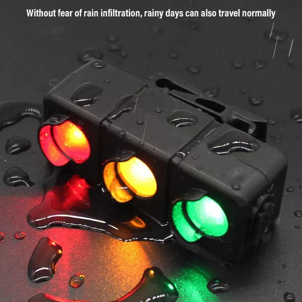 Waterproof LED Cycling Rear Lamp Foldable Emergency Warning Lights Bike Taillights  Outdoor