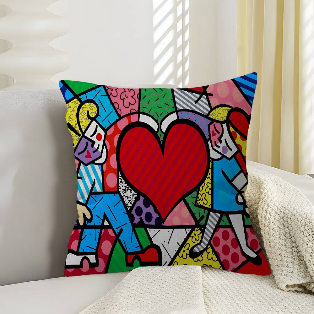 Britto Art Personalized Picture Text Home Decorative Pillows Household Gifts 45x45cm