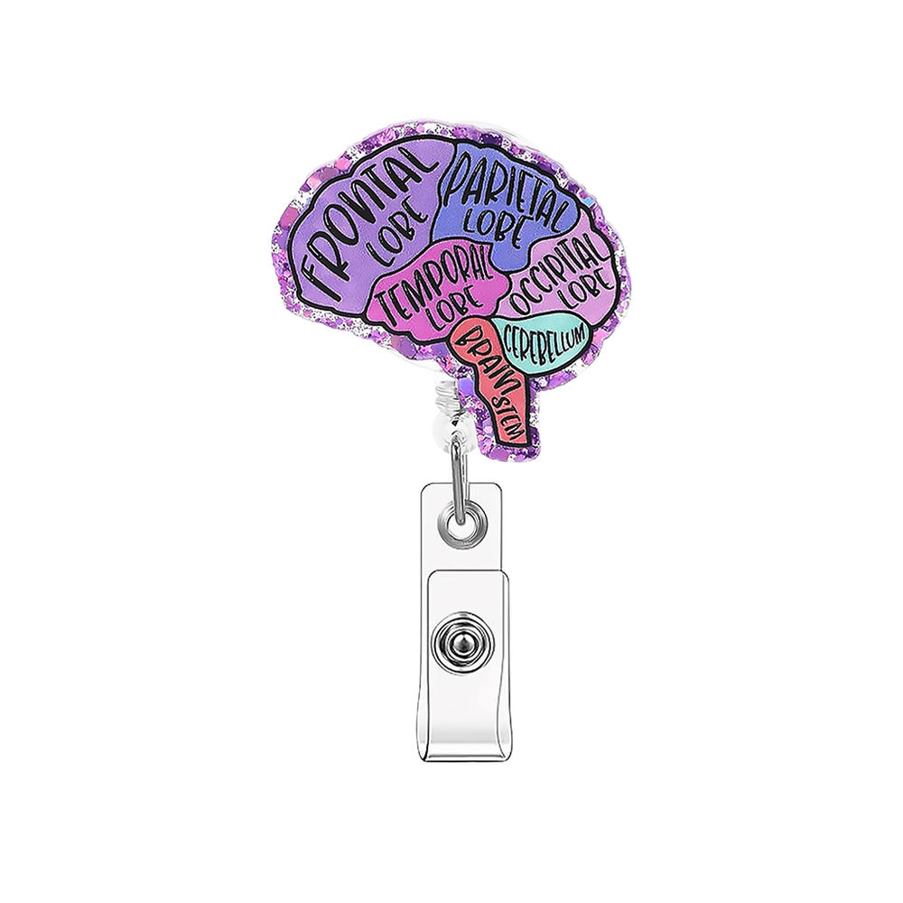 Acrylic Heart Lung Brain Kidney Retractable Pull Badge Reel For Nurse Doctor Id Lanyard Name Tag Key Ring Chain Clips Hospital