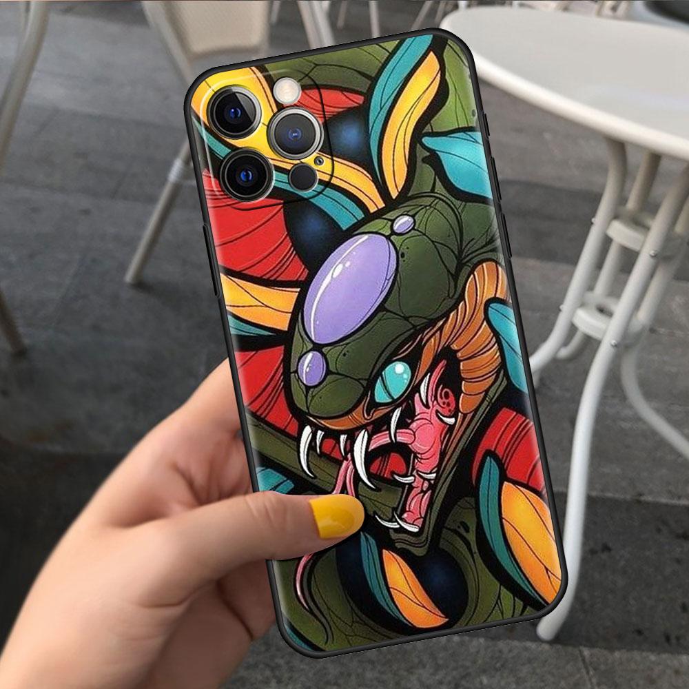 

Чехол для Apple iPhone 14 11 13 7 12 Pro 7 XR XS Max 8 Plus 6 14Pro, черный мягкий чехол для телефона Funda Samurai Oni Mask Cool iPhone 6 6S