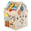 Early Education Blue Busy House Busy Board Wooden Montessori Unlocking Playing Music Concentration Training Teaching Children Toys