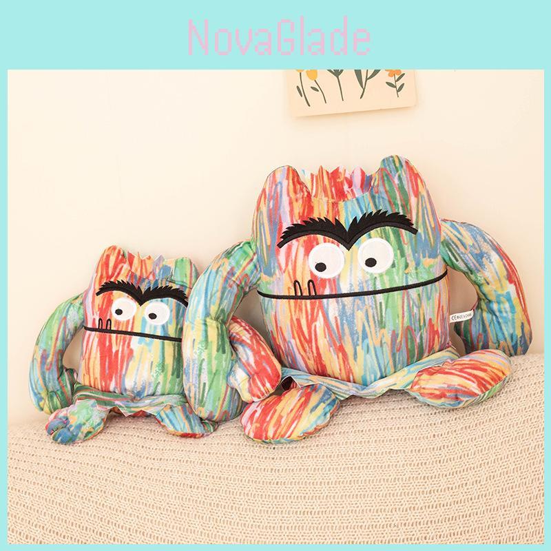 Colorful Monster Plush Toy For Children Emoticon Expression Design 15cm 25cm 35cm