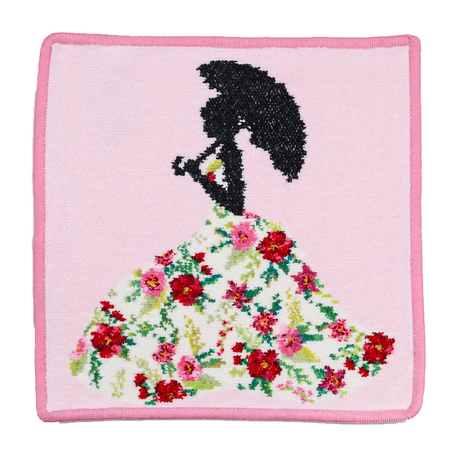 Feiler Handkerchief Hand Towel for Miss Flower 25cm x 25cm Women, Raspberry, [Item] розовый