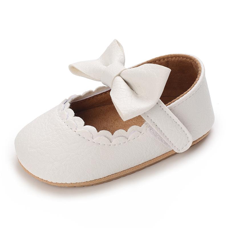 Spring and Autumn 0-1 Year Old Baby Toddler Shoes Soft Bottom Breathable Baby Shoes Half Rubber Sole All-match Princess Shoes