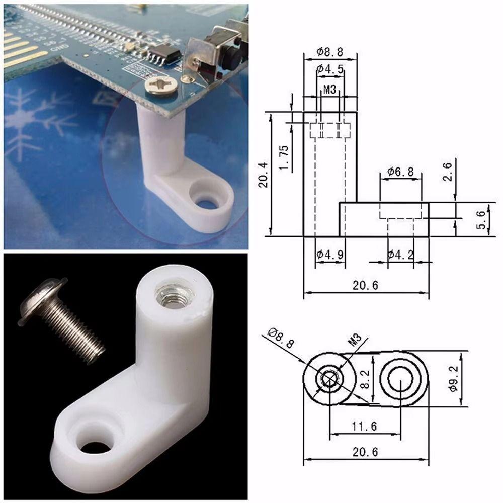 Kunststoff-Leiterplatten-Montagehalterungen L-förmige Halterungen zur Befestigung von Motherboards, Gehäusen und Leiterplatten
