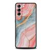 Fashion Gold Pink Marble Phone Case For Samsung Galaxy S26 Ultra S25 Plus S24 FE S23 S22 5G S21 S20 Cover Black Soft