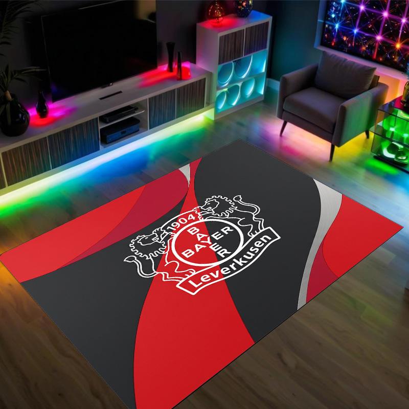 Bayer Leverkusen Football Design Crystal Velvet Carpet Cozy Non?Slip Printed Rug For Bedroom Living Room Entrance