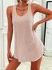 Women's Summer Sleeveless Round Neck Tank Dress - Casual, Versatile Short Skirt
