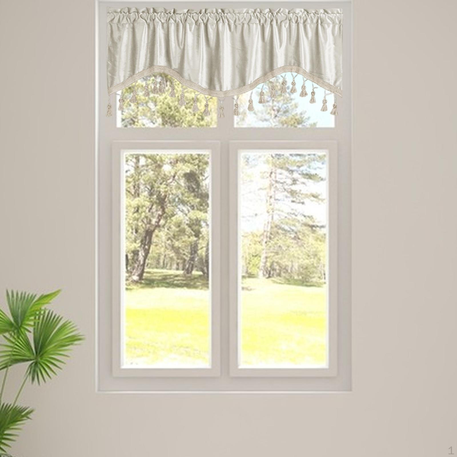 

Шторный ламбрекен с кулиской для кухни, гостиной, короткое оформление окна белый