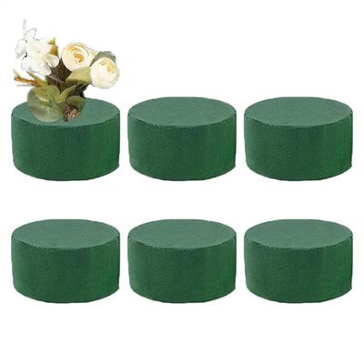 6 Stück DIY Runde Floral Foam Steine Blumen Schlamm Grün Floristen Styroporblöcke Hochzeit Geburtstag Blumenarrangement Materialien