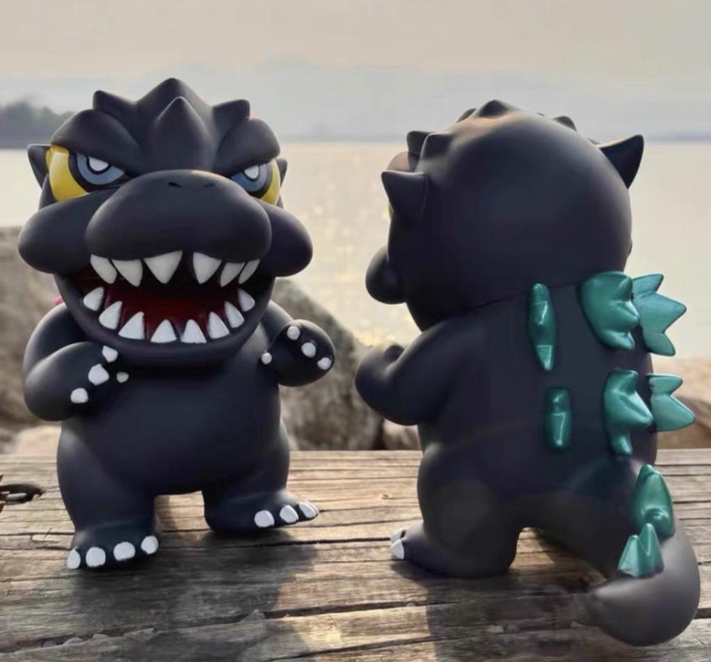 Handmade 20cm Dinosaur Godzilla Cute Ugly Cartoon Figure Model - Desktop Ornament & Home Decoration.