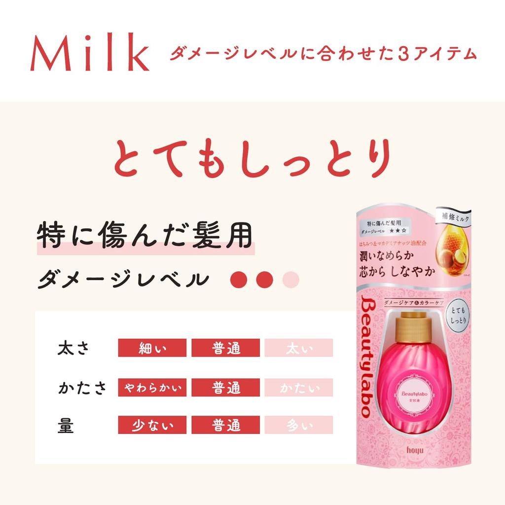 Beauty Lab Beauty Serum Refill Hair Milk Treatment by Hoyu [Main + + Bonus] [Very Moisturizing] Leave-in