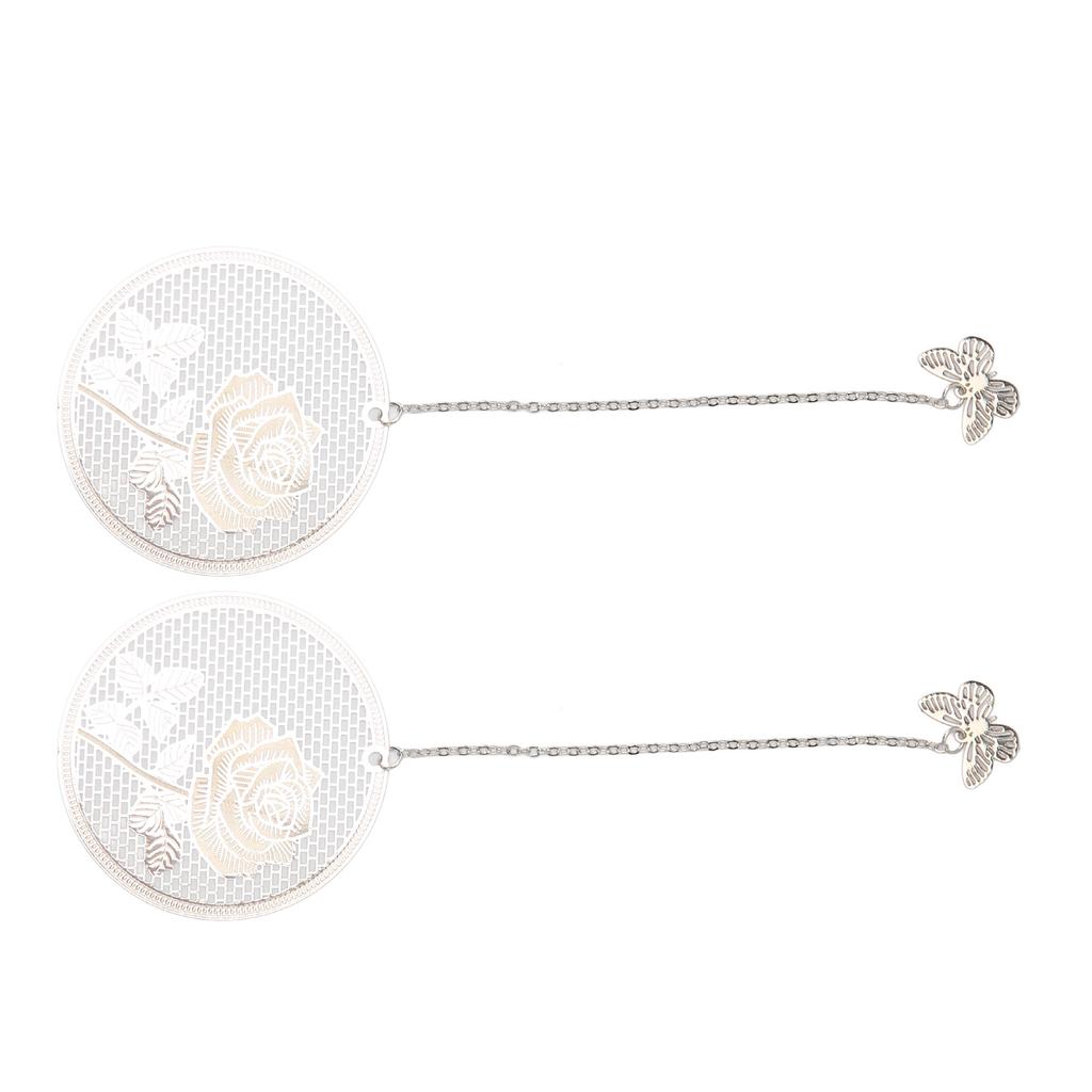 2pcs Leaf Vein Bookmark Vintage Metal Bookmark Delicate Hollow Bookmark for Readers Writers Students Teachers