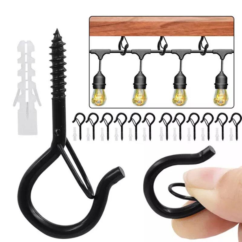 

10/20 шт. ввинчивающиеся крючки Q-Hanger Hook с винтовой пряжкой для уличных гирлянд 10Pcs