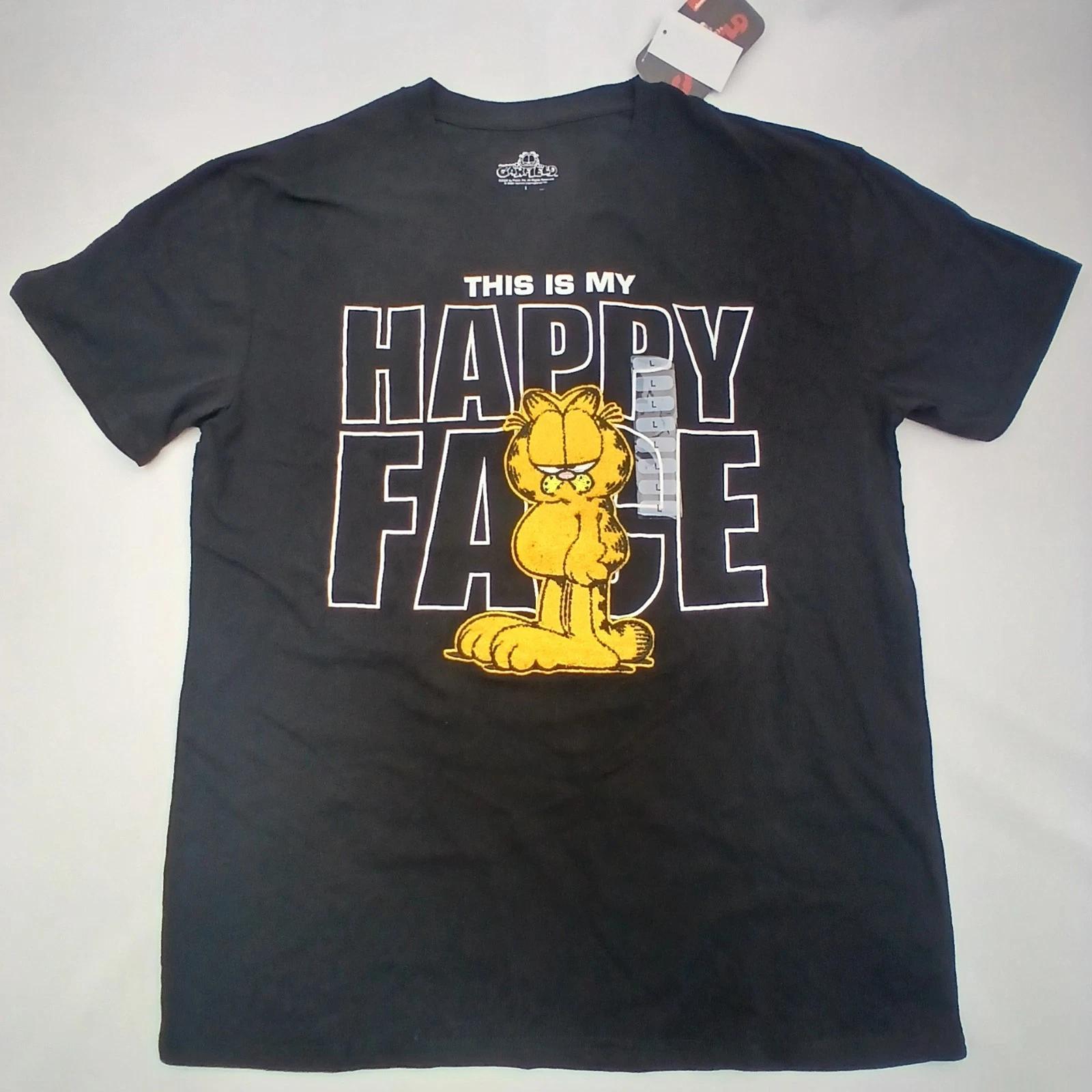 

Garfield Cotton Unisex Large/Extra Large Black Short Sleeve T-Shirt S