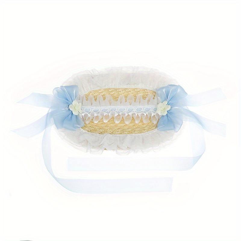 Hua Ling Handmade | Lolita Bonnet Straw Hat - Multi-color BNT Original Design, Rustic Lolita Style for Women