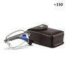 Foldable Reading Glasses Folding Presbyopia Men Women Metal Retro Computer Reading Glasses With Case 1.0 1.5 2.0 2.5 3.0 3.5 4.0